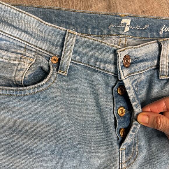 7 FOR ALL MANKIND Women’s Josefina Distressed Skinny Boyfriend Jeans - Picture 5 of 9